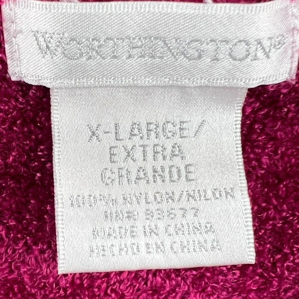 Womens‎ Eyelash Knit Sweater XL Raspberry Cozy Soft Capsule Minimalist V Neck